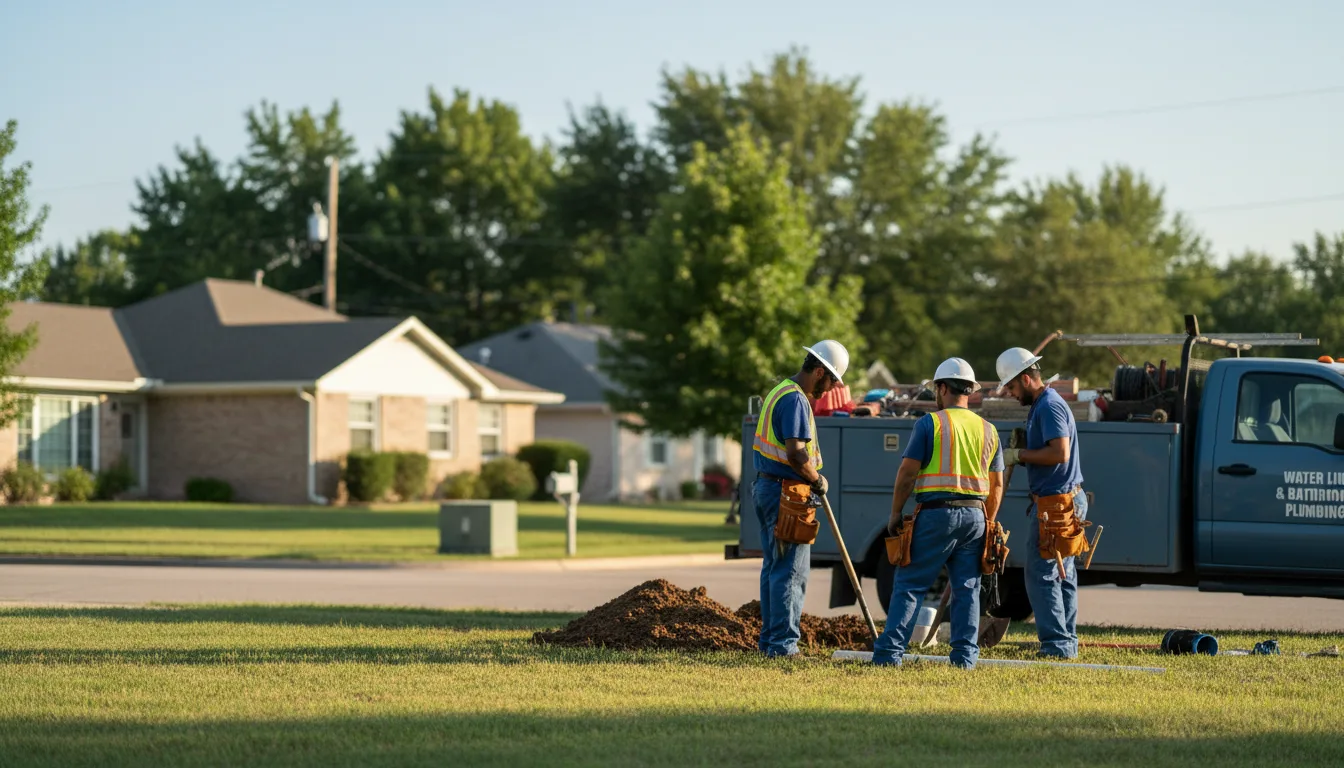 Residential water line and bathroom plumbing service in New Lebanon, OH